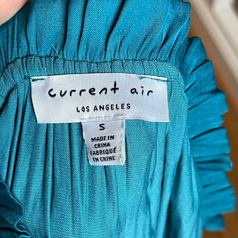 Current Air Cara Sleeveless Pleated Mini Dress Turquoise Size S - Picture 10 of 16